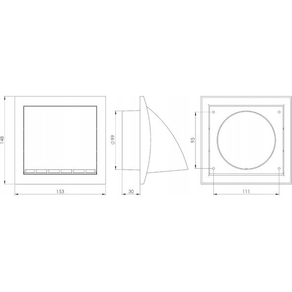 Europlast EXTERNAL VENTILATION GRILLES ND10FVA