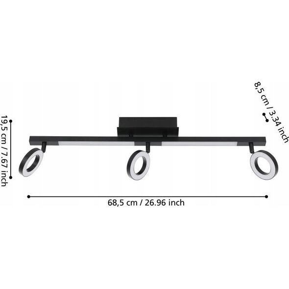 Lampa sufitowa EGLO CEILING LED CARDILLIO 2 2/3 900515 BL