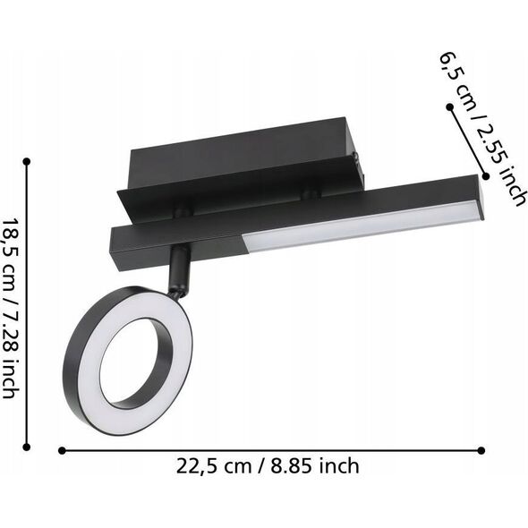 Lampa sufitowa EGLO CEILING LED CARDILLIO 2 1/1 900513 BL