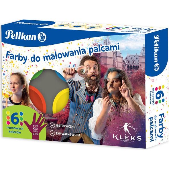 Pelikan Farby do malowania palcami 6x40ml atest Akademia Pana Kleksa Kleks PELIKAN