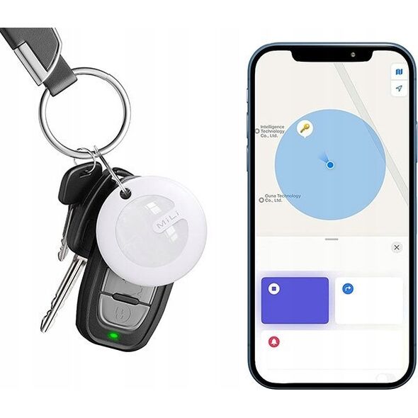 Moduł GPS MiLi MiLi MiTag - Smart Locator with Leather Key Ring, Brown