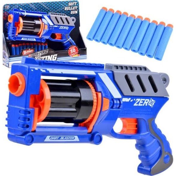 Jokomisiada Pistolet BLASTER naboje piankowe 10szt broń ZA3286