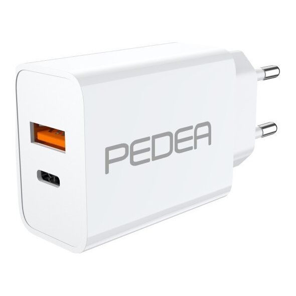 Ładowarka Pedea PEDEA Schnellladegerät Dual PD 20 Watt USB Typ A/C, weiß