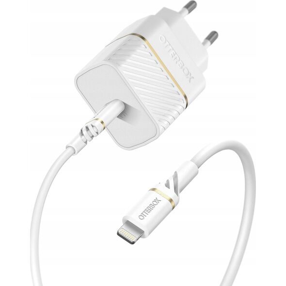 Ładowarka OtterBox OtterBox EU Wall Charger 20W USB-C, PD+USB C-Lightning 1m, wht