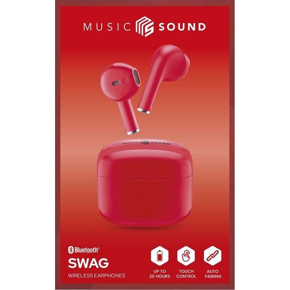Słuchawki Cellular Line Cellularline SWAG BT Kopfhörer MS Rot