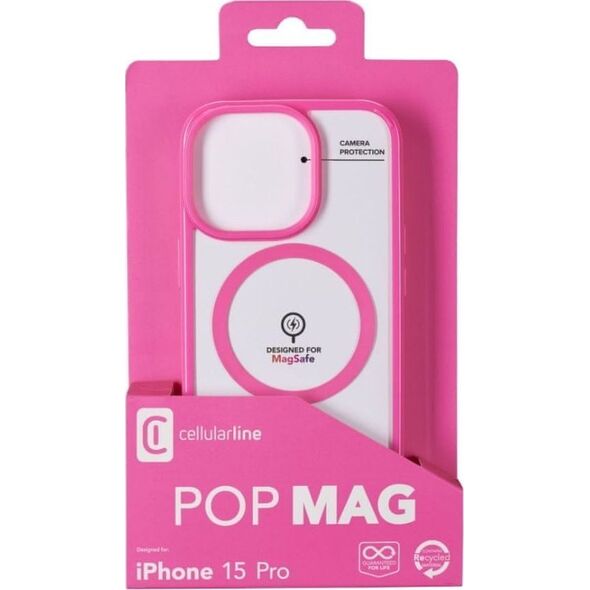 Cellular Line Cellularline Pop MagSafe Case MAG   iPhone 15 Pro Pink