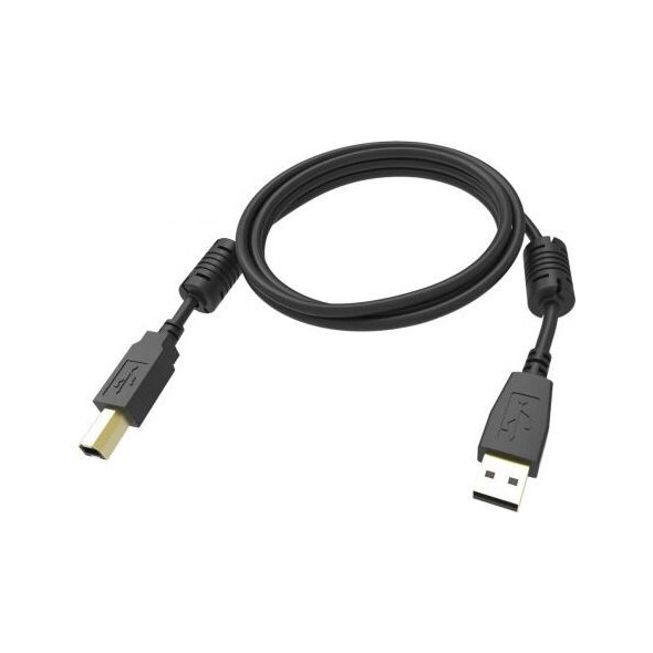 Kabel USB Vision USB-A - USB-B 2 m Czarny (TC 2MUSB/BL)