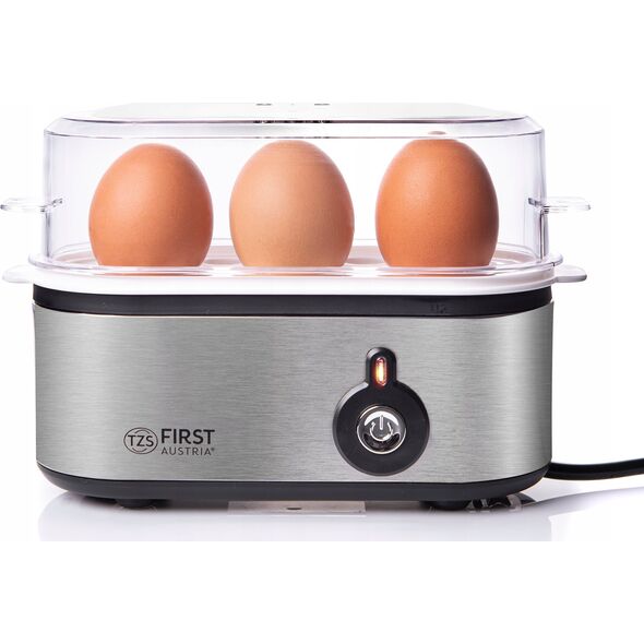 Jajowar First TZS First Austria Egg Boiler, Stainless Steel, 210W, Buzzer, 3 Eggs FA-5115-2