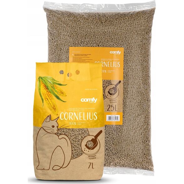 Żwirek dla kota Aquael Aquael Comfy Cornelius Natural 25L kukurūzinis kraikas