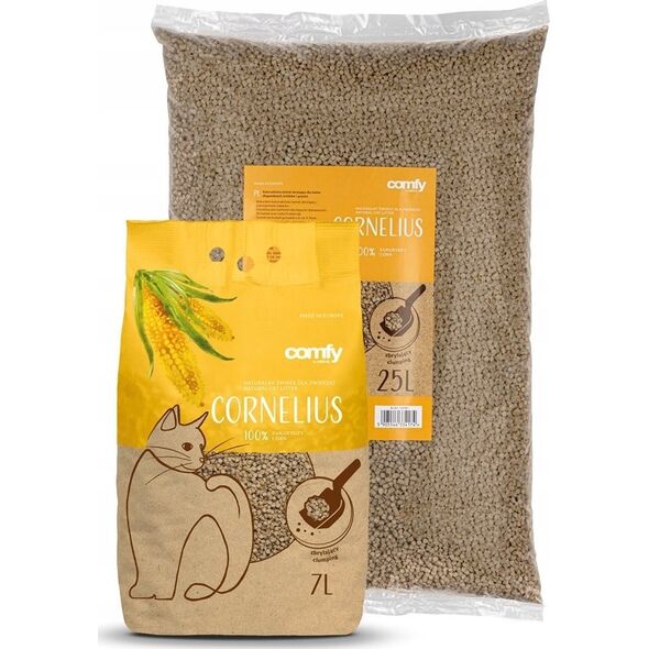Żwirek dla kota Aquael Aquael Comfy Cornelius Natural 25L kukurūzinis kraikas