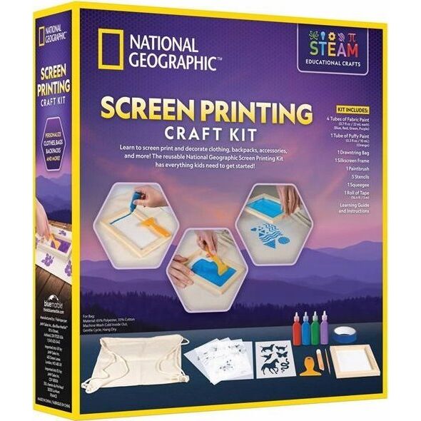 National Geographic NATIONAL GEOGRAPHIC Rinkinys Screen Printing, RTPRINT