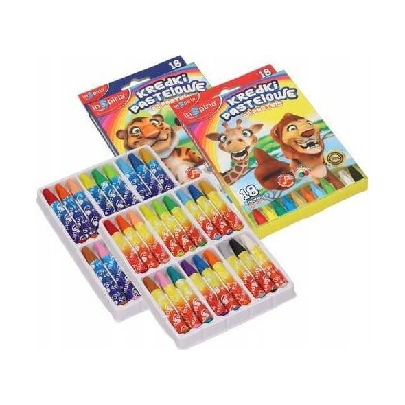 SCHEMAT Kredki pastelowe 18 kolorów