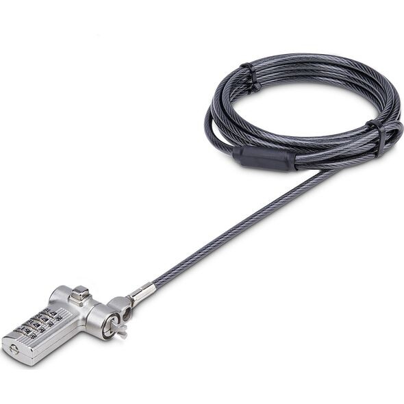 StarTech StarTech UNIVC4D-LAPTOP-LOCK zapięcie do kabli Czarny, Srebrny 2 m