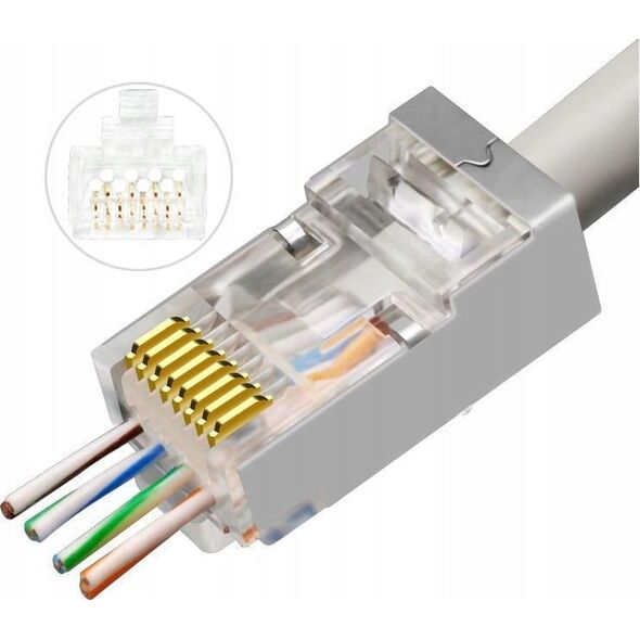 MicroConnect Microconnect KON506-50EZ wtyczka RJ45 Srebrny