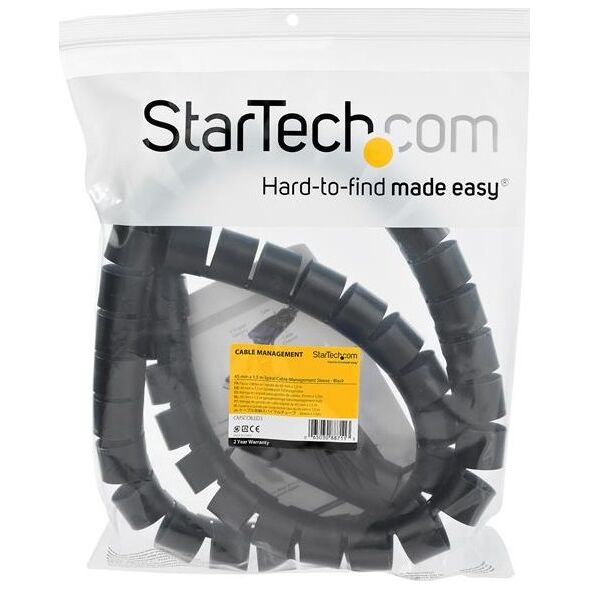 Organizer StarTech StarTech CMSCOILED3 organizator na kable Tuleja kablowa Czarny 1 szt.