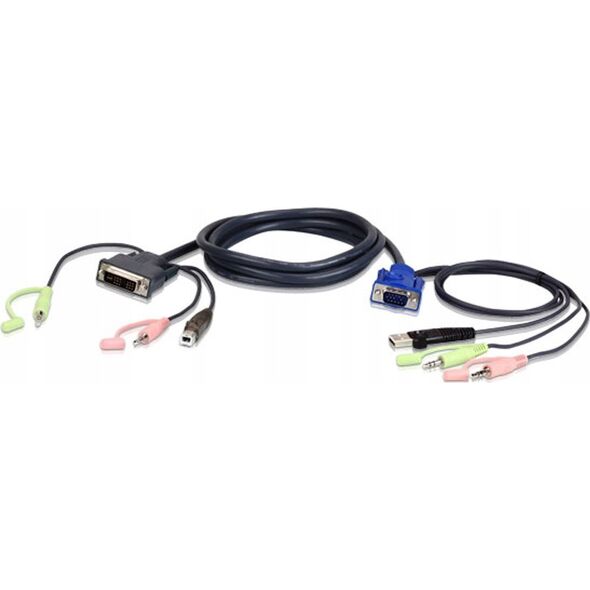 Aten ATEN 2L-7DX2U Kabel KVM VGA-DVI 1,8 m, czarny, 1,8 m