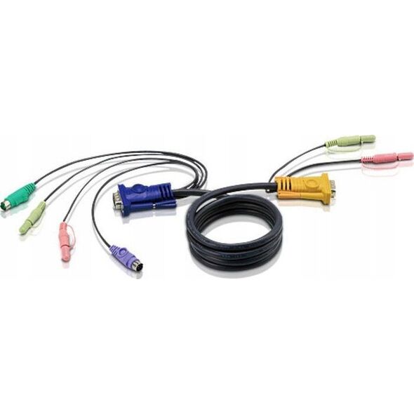 Aten ATEN 2L-5305P Kabel KVM VGA, PS/2 i audio, czarny, 5 m