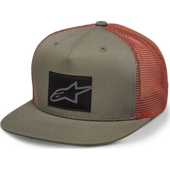 Alpinestars Czapka z daszkiem ALPINESTARS SUSSED TRUCKER HAT, Military/Orange - roz. One Size (NEW)