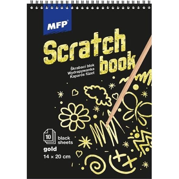 MFP paper wydrapywanka blok 20x14cm 10l czarna/G holo 1032114
