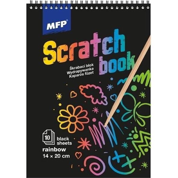 MFP paper wydrapywanka blok 20x14cm 10l czarna/tęczowa 1032117
