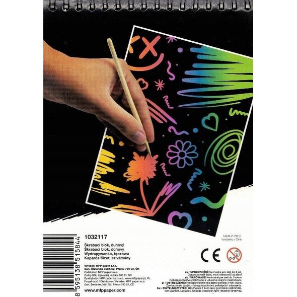 MFP paper wydrapywanka blok 20x14cm 10l czarna/tęczowa 1032117