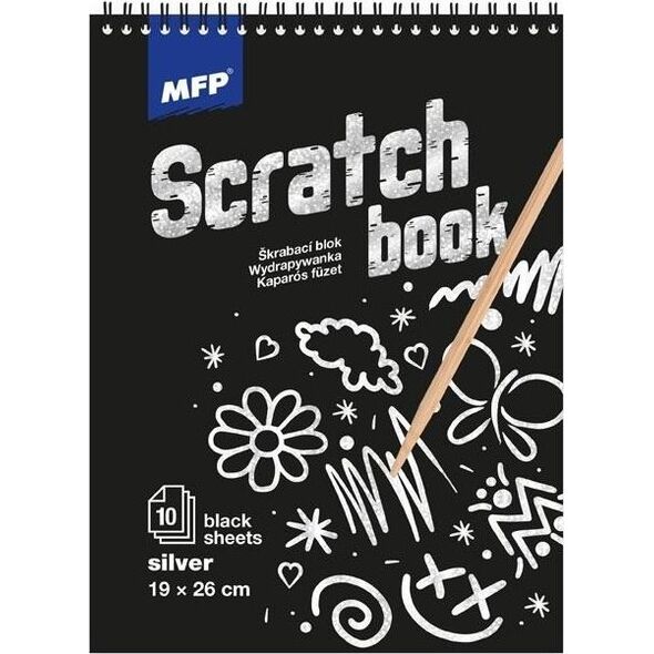 MFP paper wydrapywanka blok 26x19cm 10l czarna/S holo 1032115