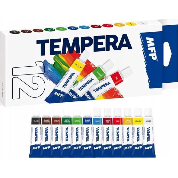 MFP paper farby tempera 12szt 12ml 6300357