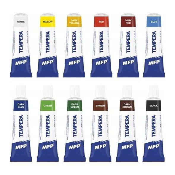 MFP paper farby tempera 12szt 12ml 6300357
