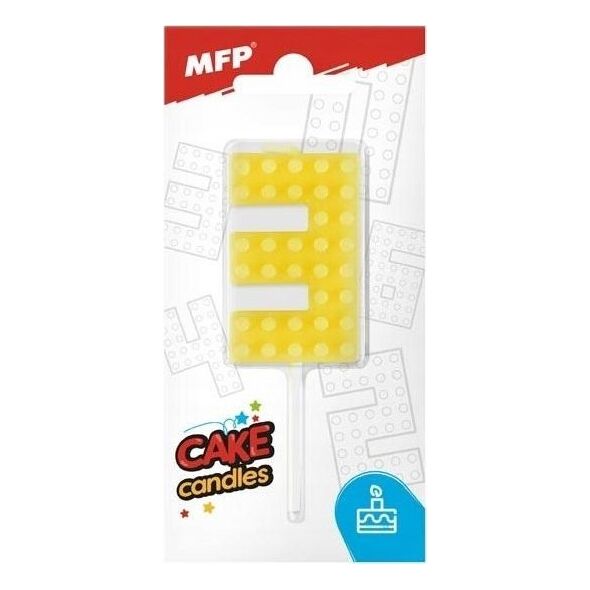 MFP paper świeczka do tortu nr 3 żółta 8800096