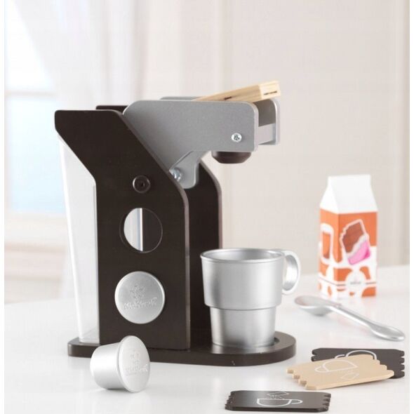 Kidkraft KidKraft Espresso Coffee Set, Pige, Sort, Sølv, Hvid, 160 mm, 70 mm, 180 mm, 1 kg