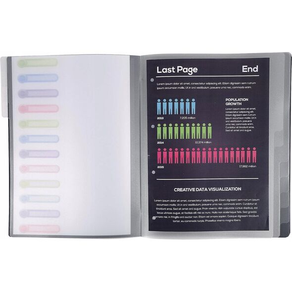 Exacompta Exacompta 55981E, Conventional file folder, Polypropylene (PP), Black, A4, 240 mm, 320 mm