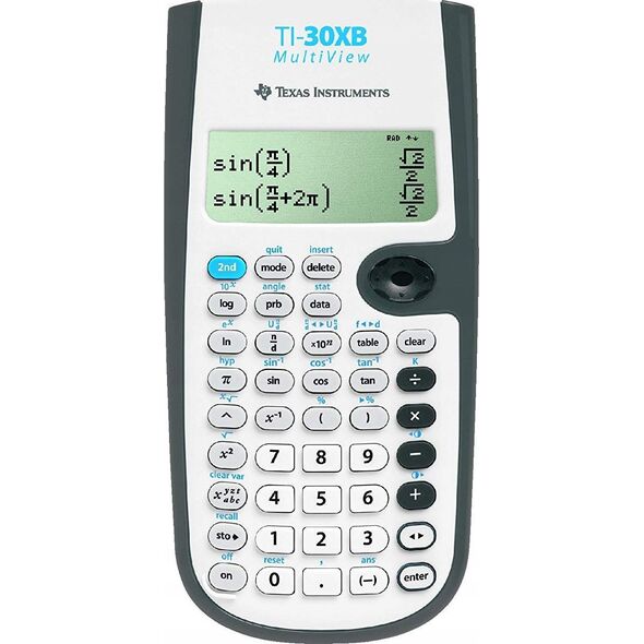 Kalkulator Texas Instruments Texas Instruments TI-30XB MultiView, Pocket, Scientific, 16 digits, 4 lines, Battery/Solar, Grey, White