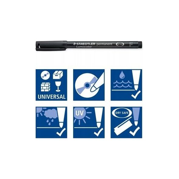Staedtler Staedtler 313 WP8, Black, Blue, Brown, Green, Orange, Red, Violet, Yellow, Black, Polypropylene (PP), 0.4 mm, 1 pc(s)