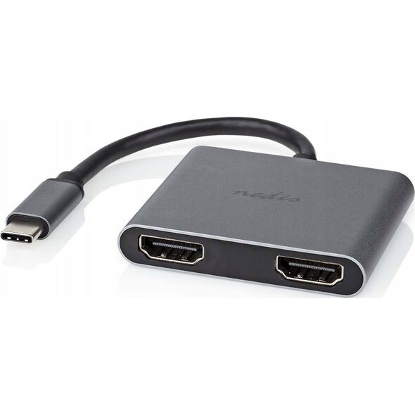 Adapter USB Nedis Nedis USB-C™ Adapter USB 3.2 Gen 1 | USB-C™ Stecker | 2x HDMI™ | | 4K@30Hz | 0.10 m | Rund | Vernickelt | PVC | Schwarz | Box