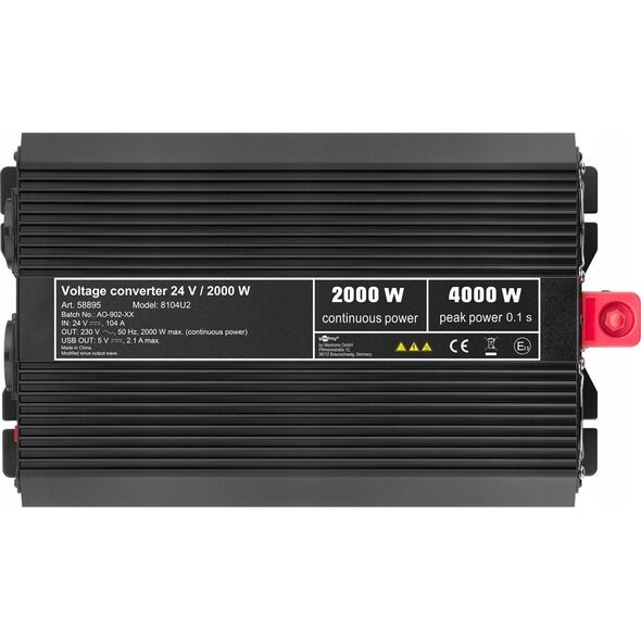 Zasilacz Goobay Goobay 58895, Universal, Universal, 24 V, 2000 W, 230 V, DC-to-AC