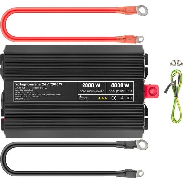 Zasilacz Goobay Goobay 58895, Universal, Universal, 24 V, 2000 W, 230 V, DC-to-AC
