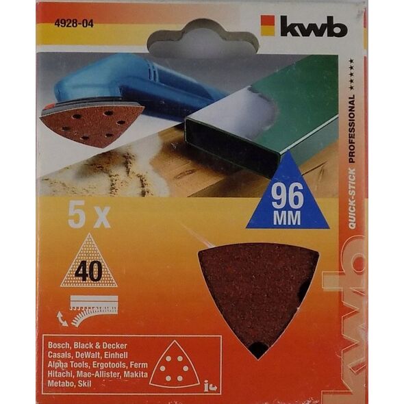 Einhell kwb 492804 Deltaschleifpapier Körnung 40 (Ø) 93 mm 5 St. (492804)