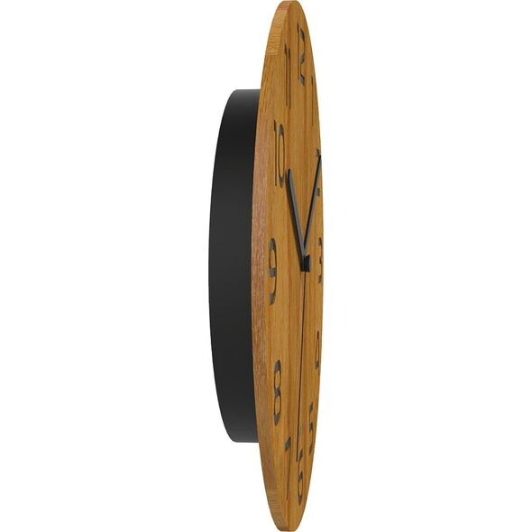 Unilux Unilux Palma, Wall, Quartz clock, Round, Bamboo, Wood, Retro