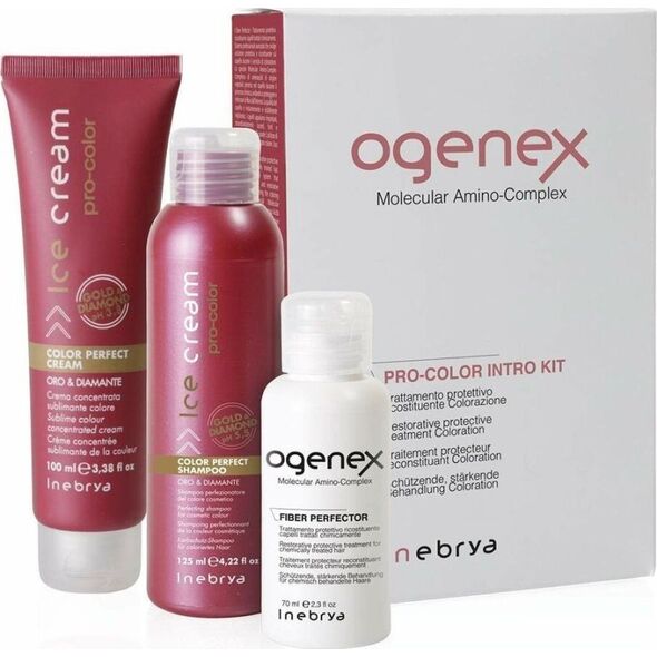 Inebrya Inebrya Ogenex Pro-Color Intro kit Ogenex 70ml + Color Perfect Sh. 125 ml + Color Perfect Cream 100 ml