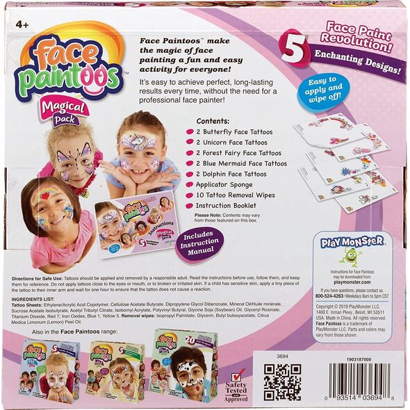 Interplay Entertainment FACE PAINTOOS Magical Pack, 6 pcs per outer