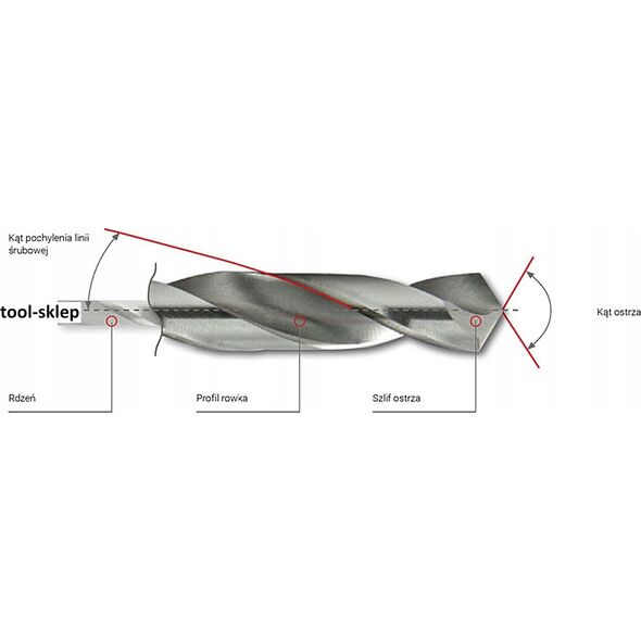 Wiertło Ruko Spiralinis metalo grąžtas su Morzės kūgiu RUKO Ø 12,0 mm