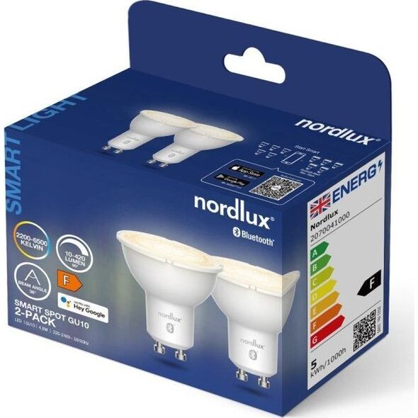 Nordlux Nordlux, Smart bulb, White, GU10, 2200 K, 6500 K, 450 lm - 2 pcs.