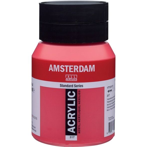 Artequipment Amsterdam Standard Series Acrylic Jar Transparent Red Medium 317