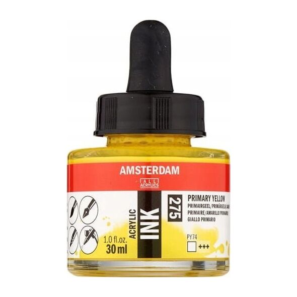 Artequipment Amsterdam Acrylic Ink Bottle Primary Yellow 275