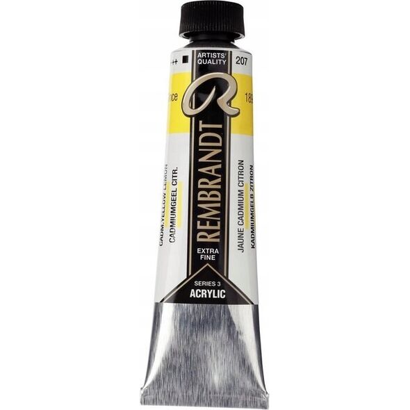 Artequipment Rembrandt Acrylic Colour Tube Cadmium Yellow Lemon 207