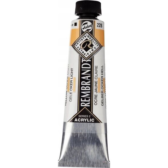Artequipment Rembrandt Acrylic Colour Tube Yellow Ochre Light 228