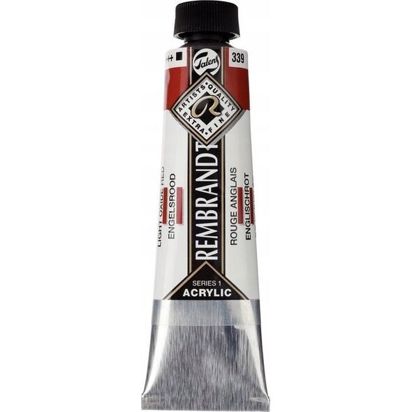 Artequipment Rembrandt Acrylic Colour Tube Light Oxide Red 339
