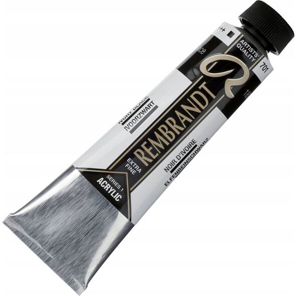 Artequipment Rembrandt Acrylic Colour Tube Ivory Black 701