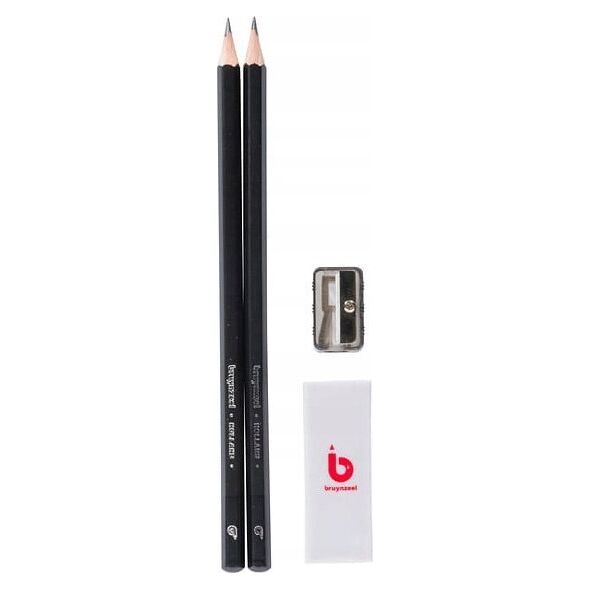 BRUYNZEEL SAKURA Bruynzeel Graphite pencil set | 2 HB graphite pencils + sharpener & eraser