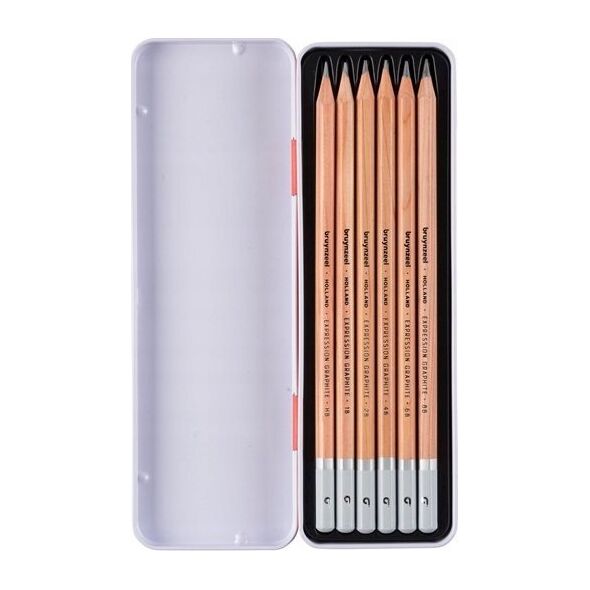 BRUYNZEEL SAKURA Bruynzeel Expression graphite pencil tin | 6 pieces